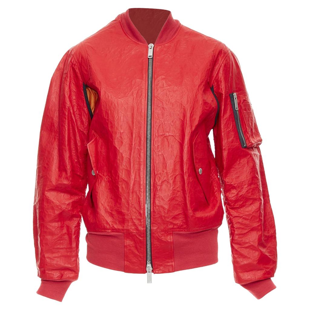 Unravel Project Unravelproject leather tyvek nylon lined bomber jacket