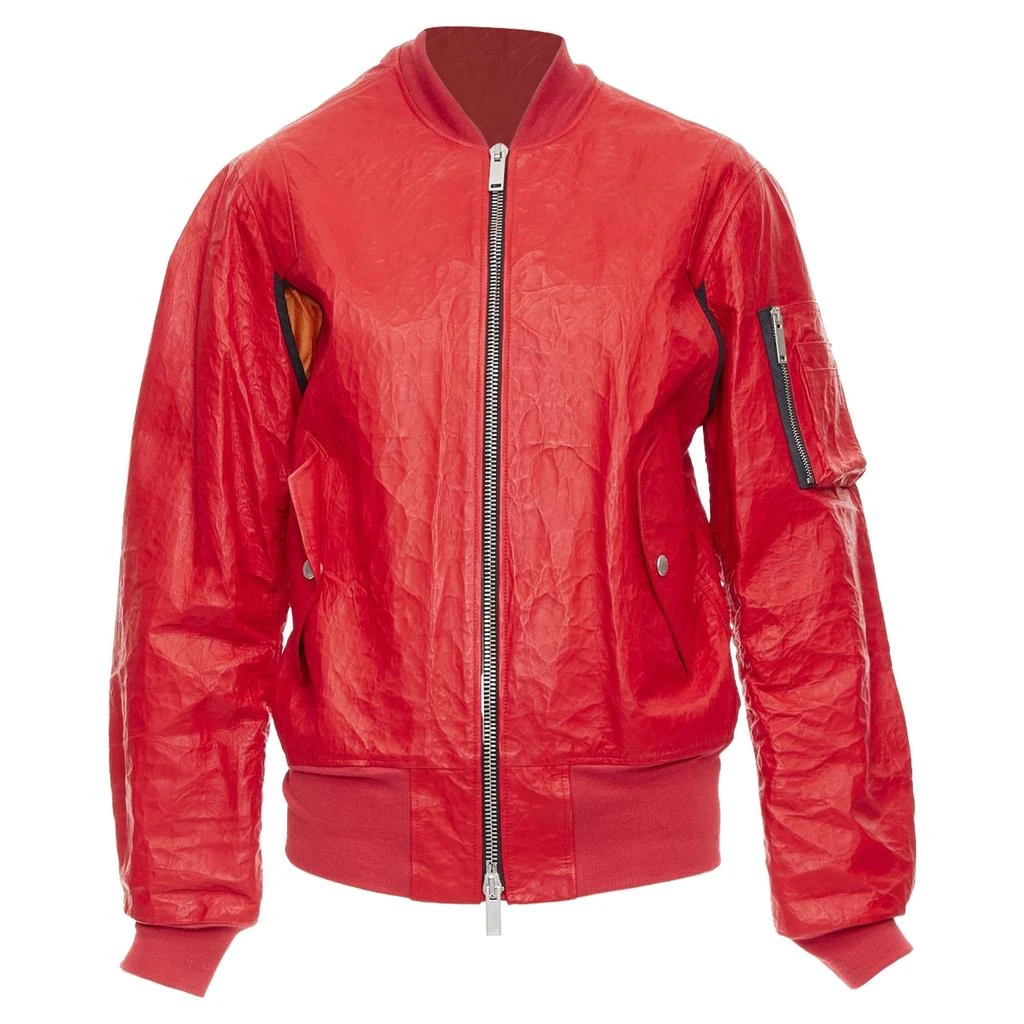 Unravel Project Unravelproject leather tyvek nylon lined bomber jacket 1