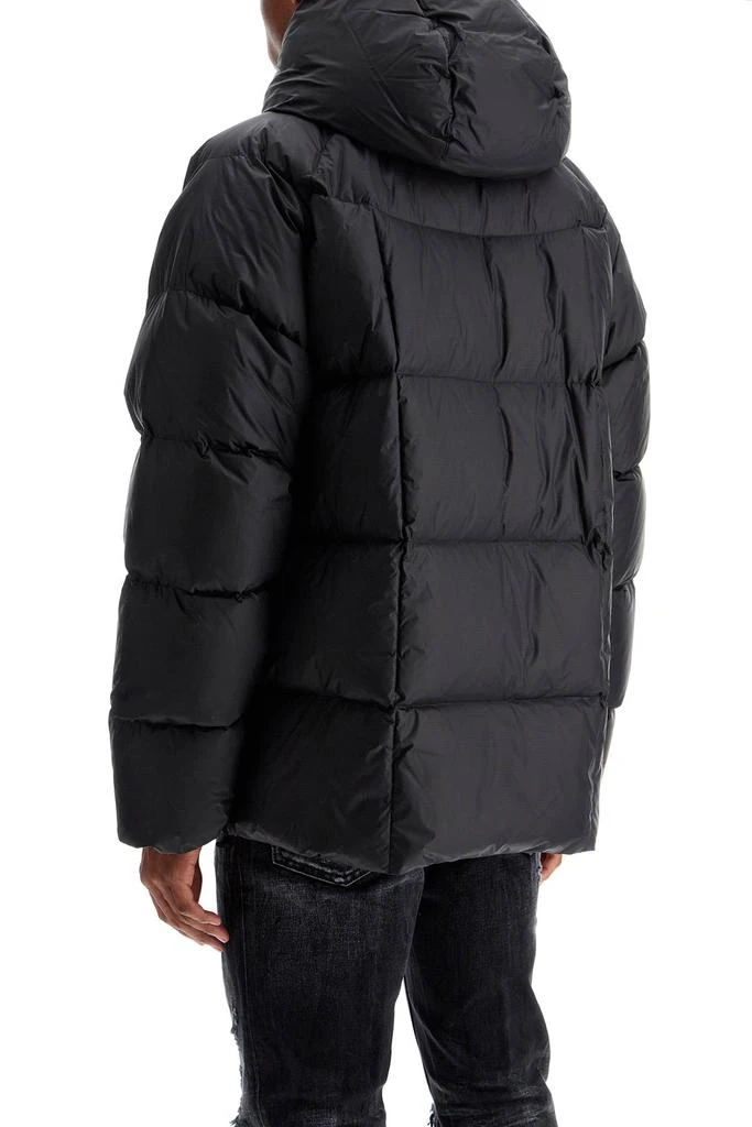 DSQUARED2 black 3d padded nylon jacket with hood 3