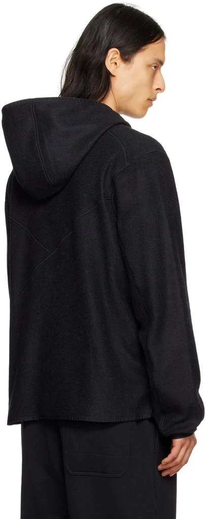 Y-3 Black Vented Hoodie 3