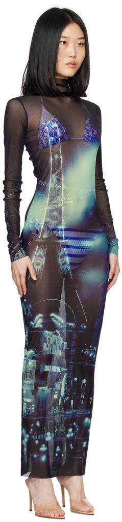 Jean Paul Gaultier Blue 'The Pigalle' Maxi Dress