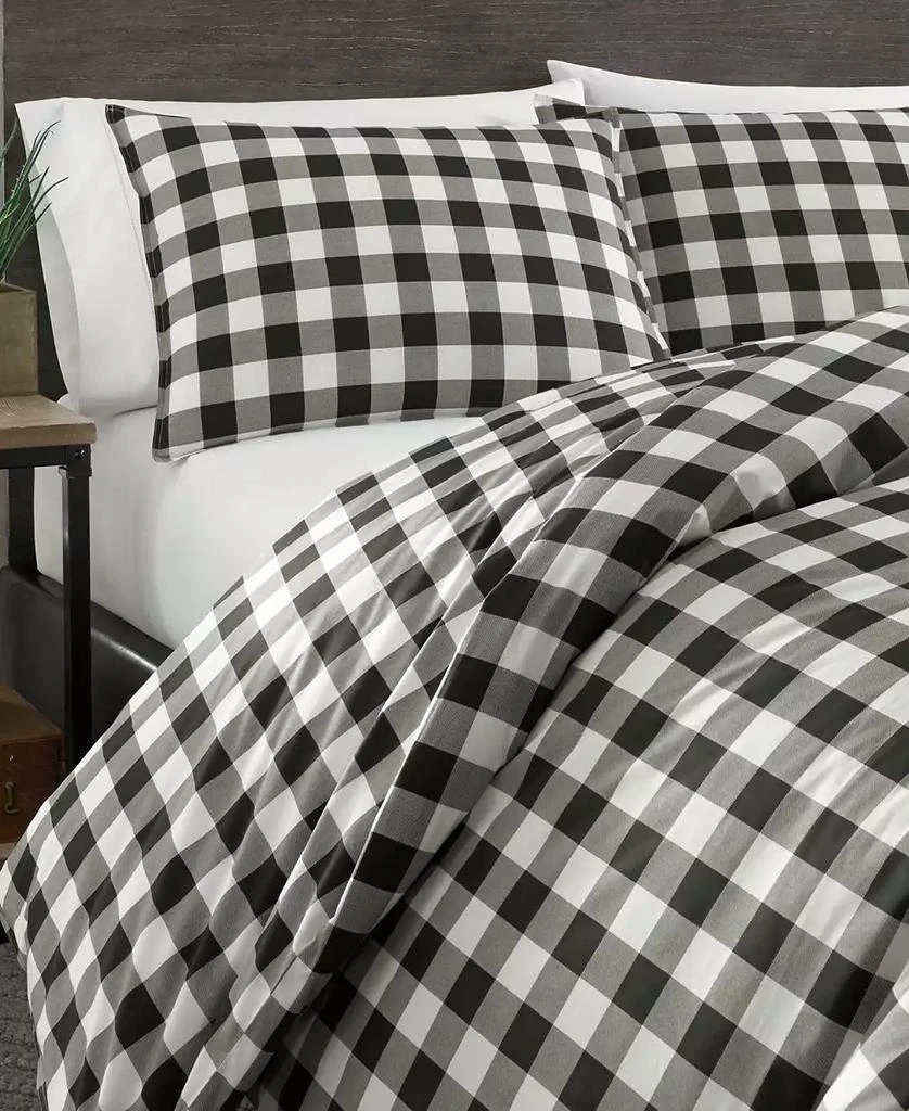 Eddie Bauer Mountain Plaid Cotton Reversible 2 Piece Duvet Cover Set 6