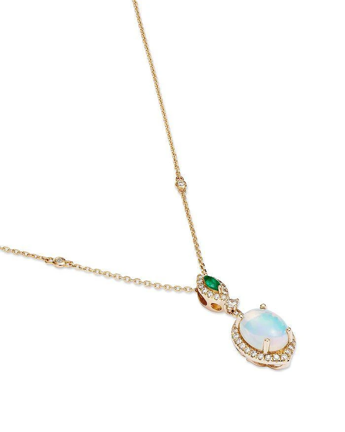 Bloomingdale's Ethiopian Opal, Emerald, & Diamond Pendant Necklace in 14K Yellow Gold, 18" 3