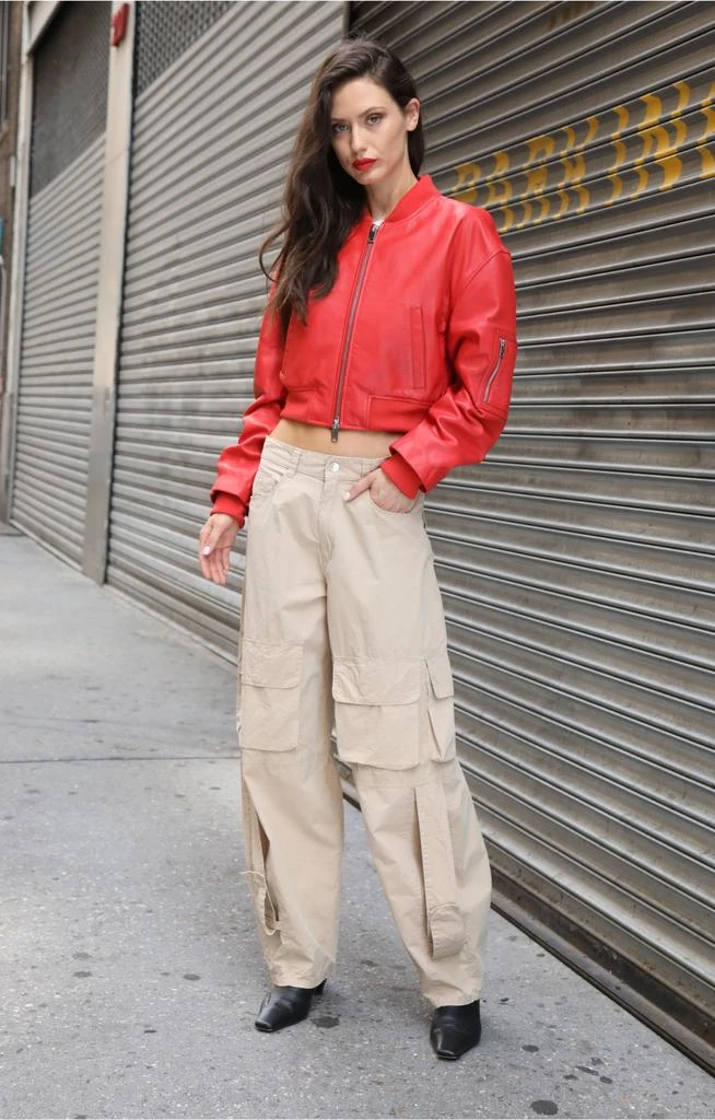 Shop Andrea Jacket, Scarlet Leather on Sale at BeyondStyle – Get