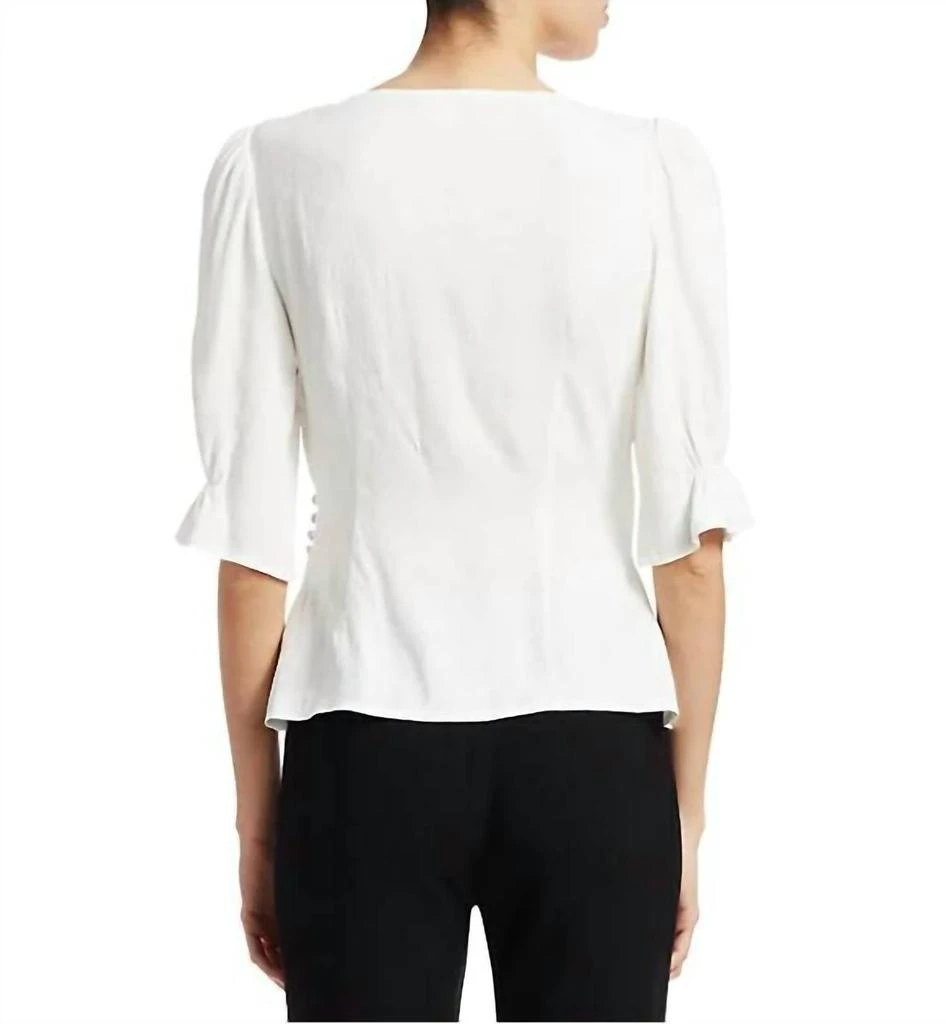 Cinq a Sept Cinq A Sept - Theo Jacquard Wrap V Neck Blouse 5