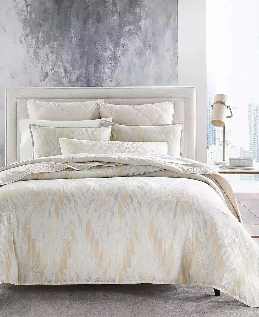 Hotel Collection Textured Chevron 3-Pc. Duvet Cover Set, King, Exclusively at Macy’s 1