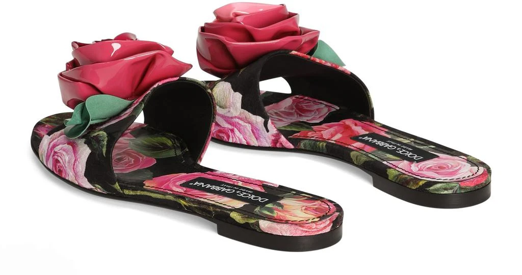 Dolce & Gabbana Printed brocade mules 4