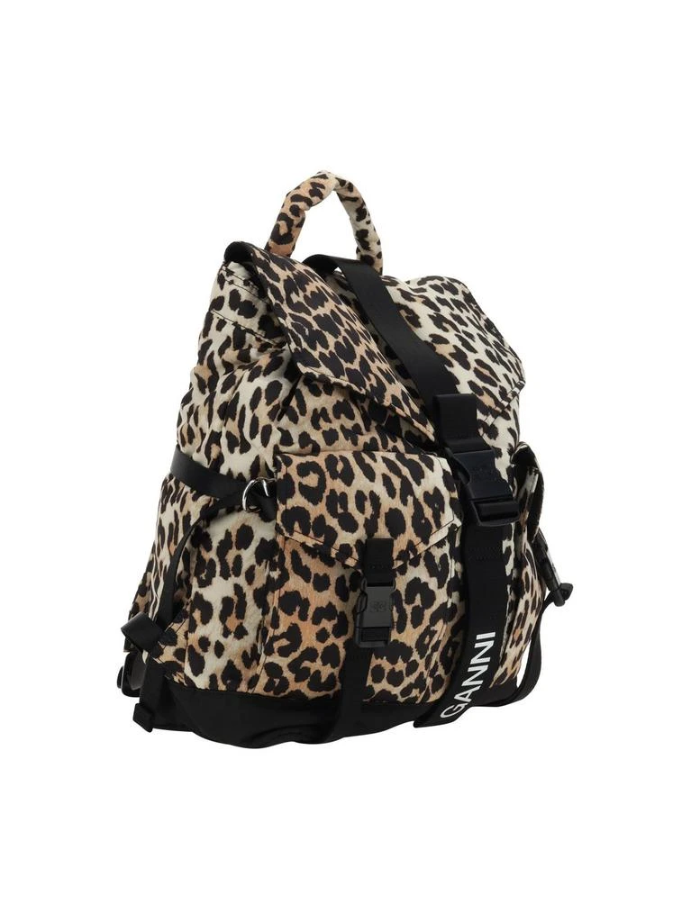 Ganni Ganni Leopard Printed Drawstring Backpack 3