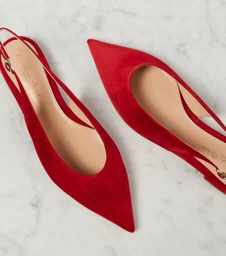 Gianvito Rossi Suede slingback flats 5