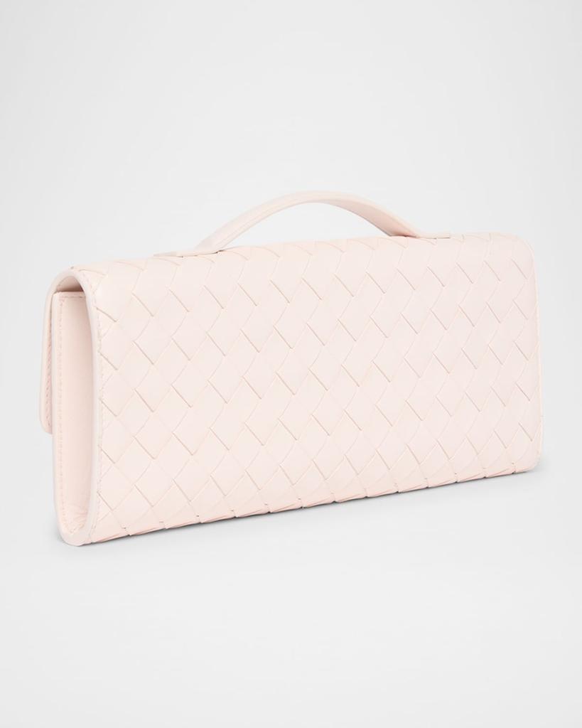 Bottega Veneta Andiamo Flower-Embellished Leather Clutch Bag