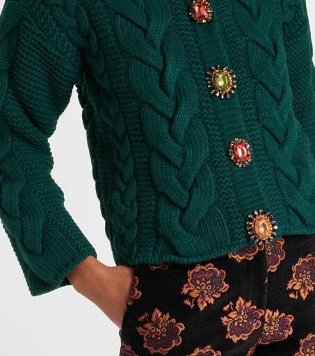 LA DOUBLE J Portrait cable-knit cardigan 5