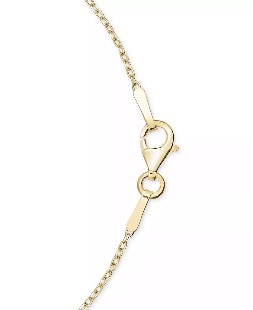 Macy's Polished Puffed Heart 18" Station Necklace in 10k Yellow Gold 4