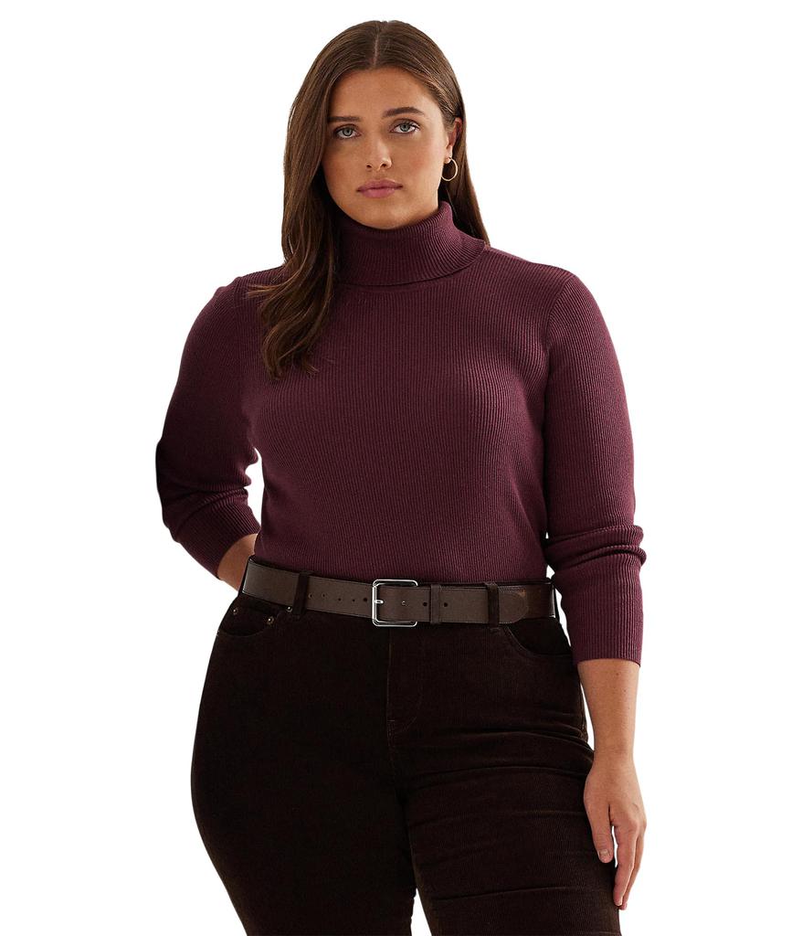 LAUREN Ralph Lauren Plus Size Ribbed Turtleneck Sweater