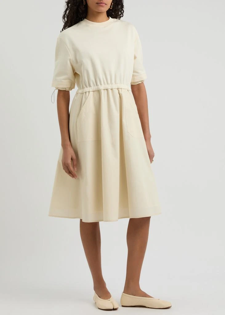 Moncler Abito cotton and woven midi dress 2