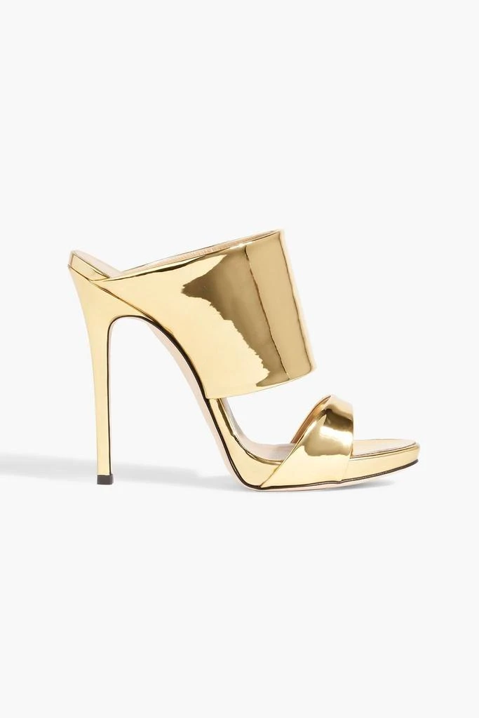 Giuseppe Zanotti Andrea faux mirrored-leather mules 1