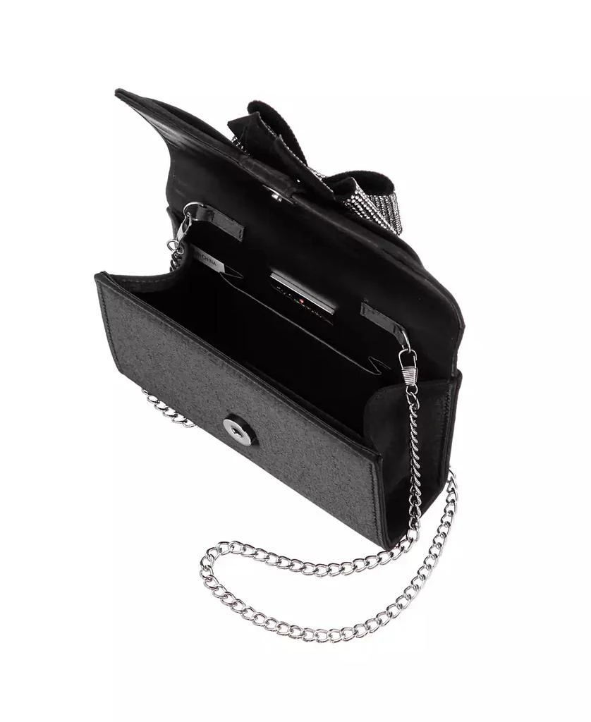 Nina Tiered Crystal Bow Flap Clutch 4