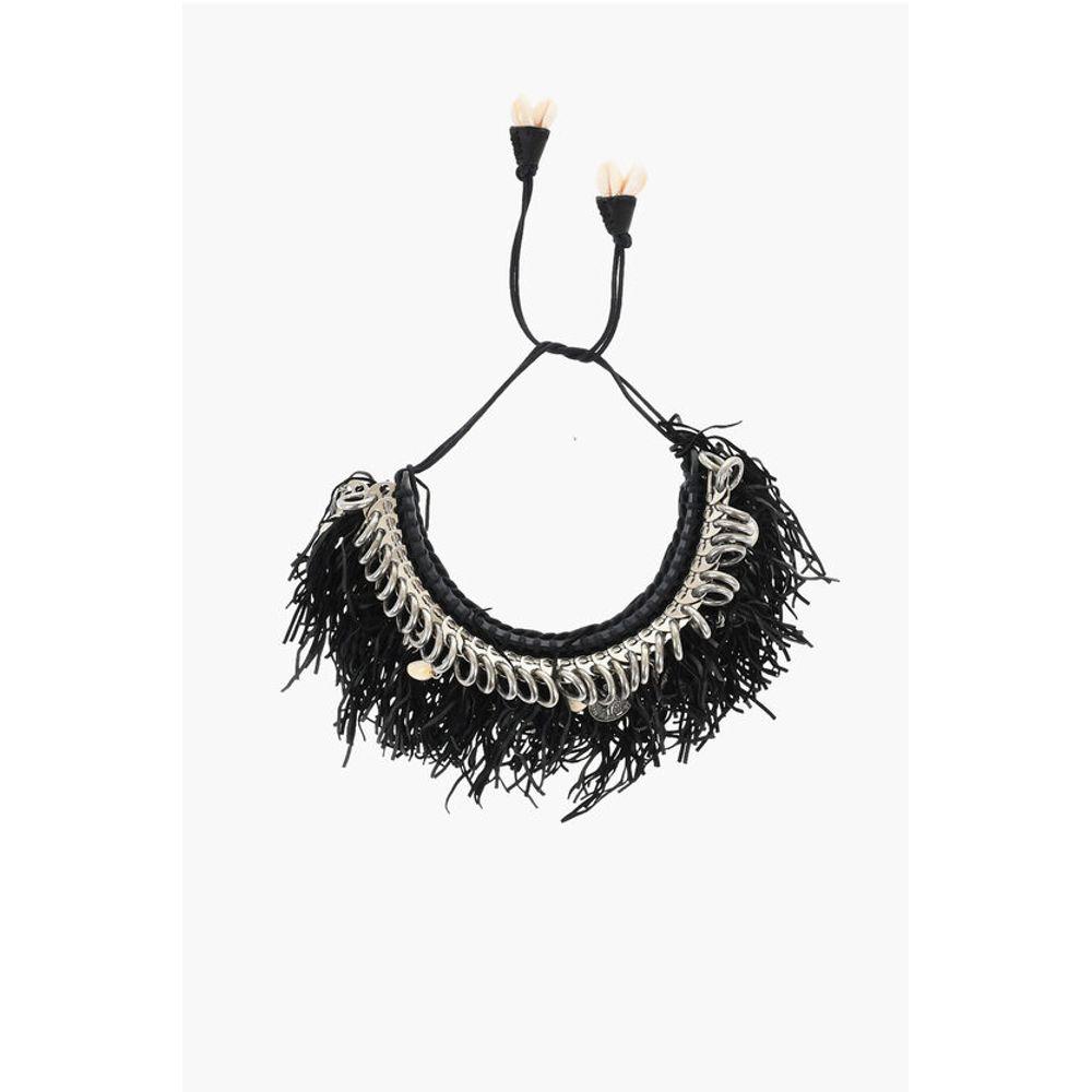 DSQUARED2 Dsquared² Metal AFRICAN HYENA Plastron Necklace with Fringes and Women's Charm