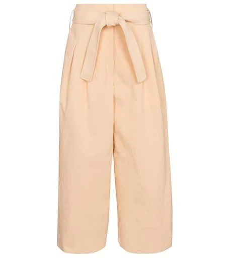 Jil Sander Belted cotton wide-leg pants 1