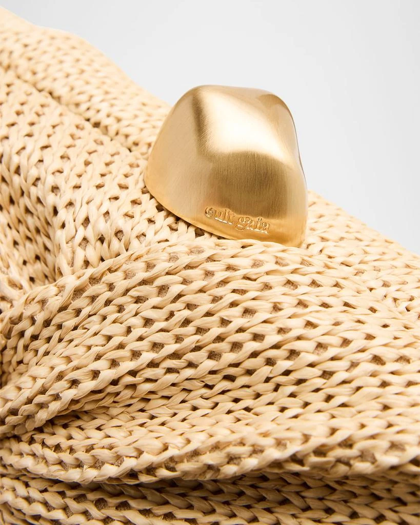 Cult Gaia Lisse Twisted Raffia Clutch Bag 5