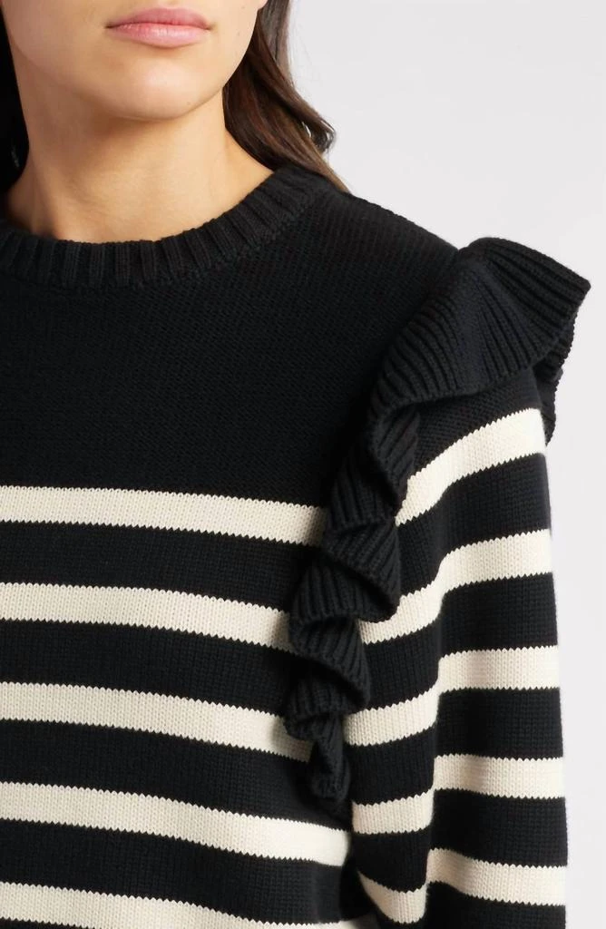 Cleobella Blair Sweater In Black/ivory 4