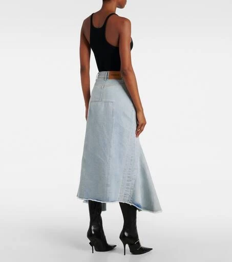 Vetements Godet denim midi skirt 3