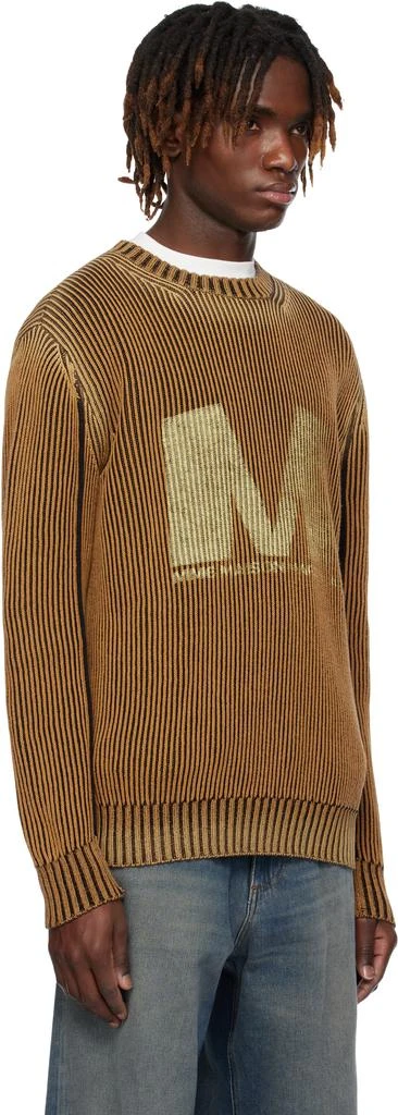 MM6 Orange & Black Cotton Sweater 2