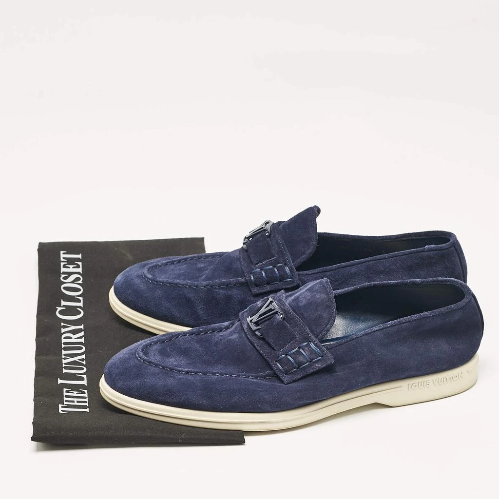 Louis Vuitton Louis Vuitton Navy Blue Suede Estate Loafers Size 40 9