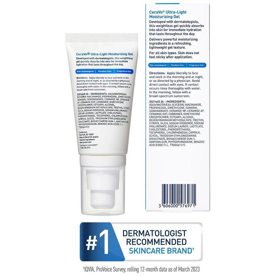 CeraVe Ultra-Light Moisturizing Gel Fragrance Free 9
