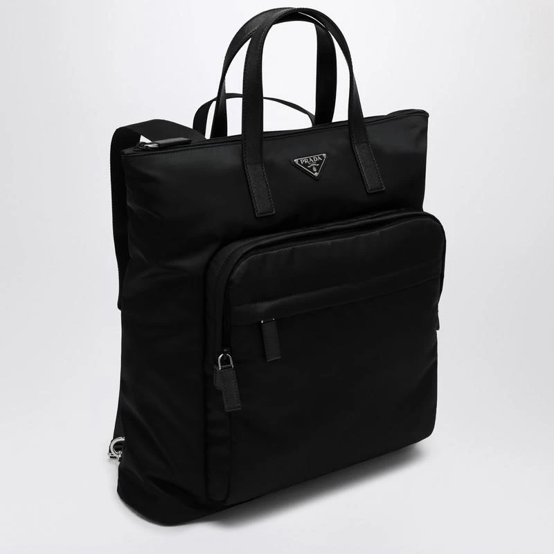 Prada Black Re-Nylon and Saffiano shopping bag 3