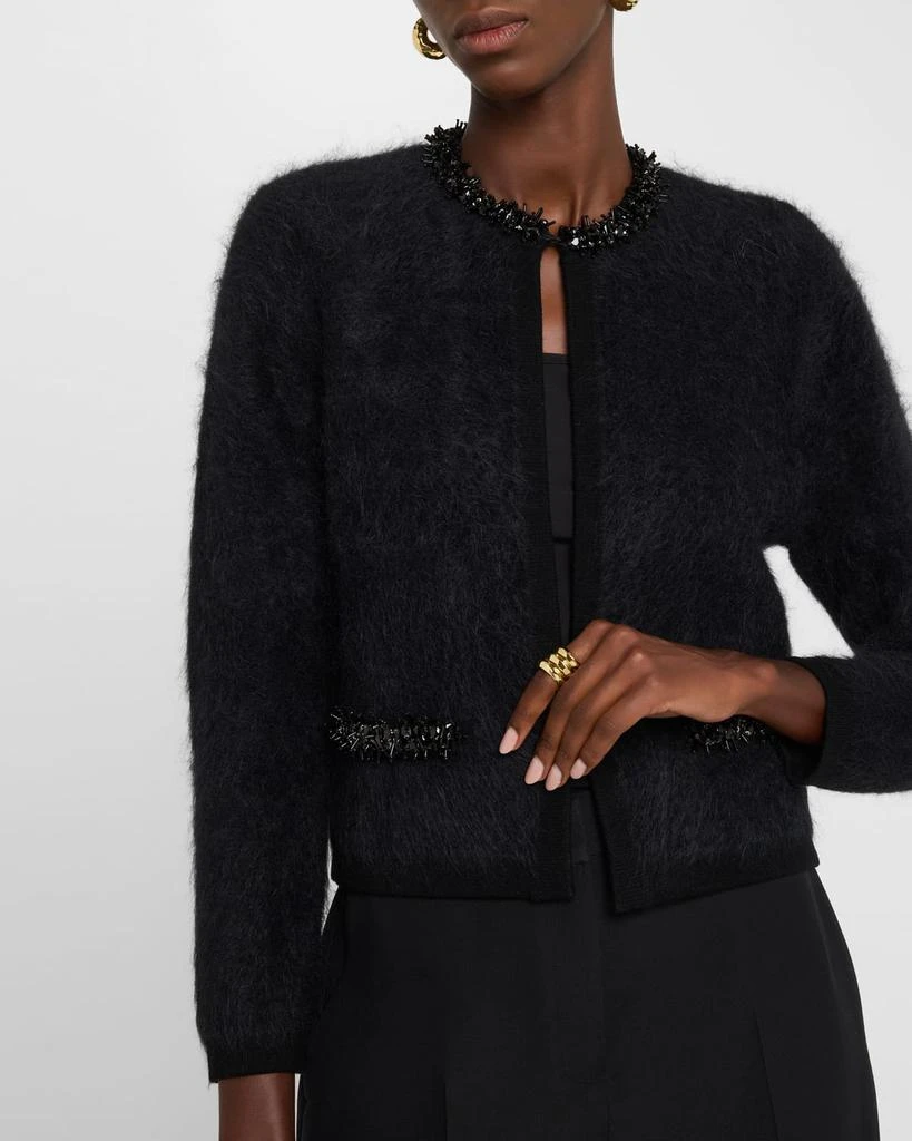 Kobi Halperin Madeline Fuzzy Bead-Trim Sweater 5