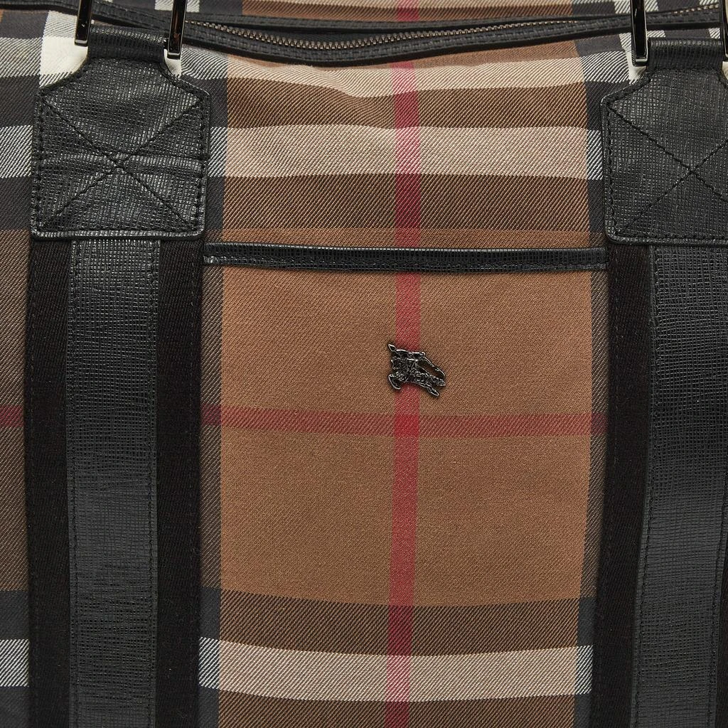 Burberry Burberry Brown/Black House Check Canvas and Leather Duffel Bag 5
