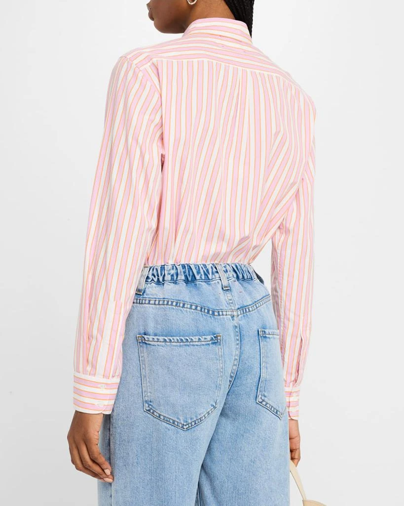 XIRENA Beau Cotton Stripe Button-Front Shirt 3