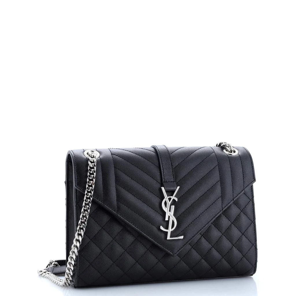 Yves Saint Laurent Classic Monogram Envelope Satchel Mixed Matelasse Leather Medium 2