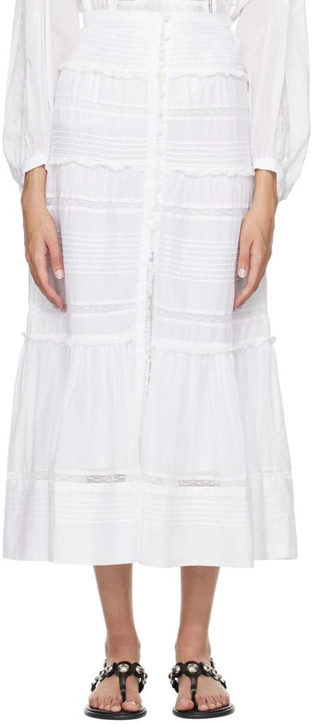 Isabel Marant White Gihane Maxi Skirt 1