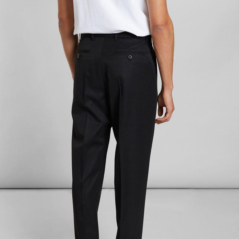 L'Exception Paris Pleated wool blend trousers Black L'EXCEPTION PARIS