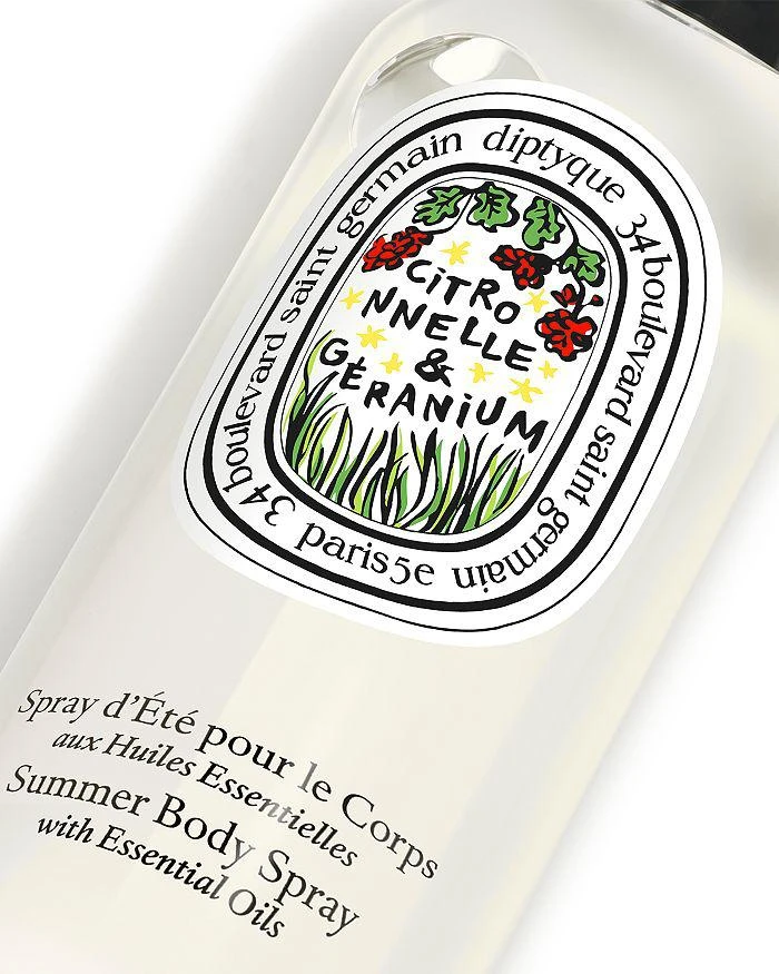 Diptyque Citronnelle (Lemongrass) & Geranium Summer Body Spray 3.38 oz. 3