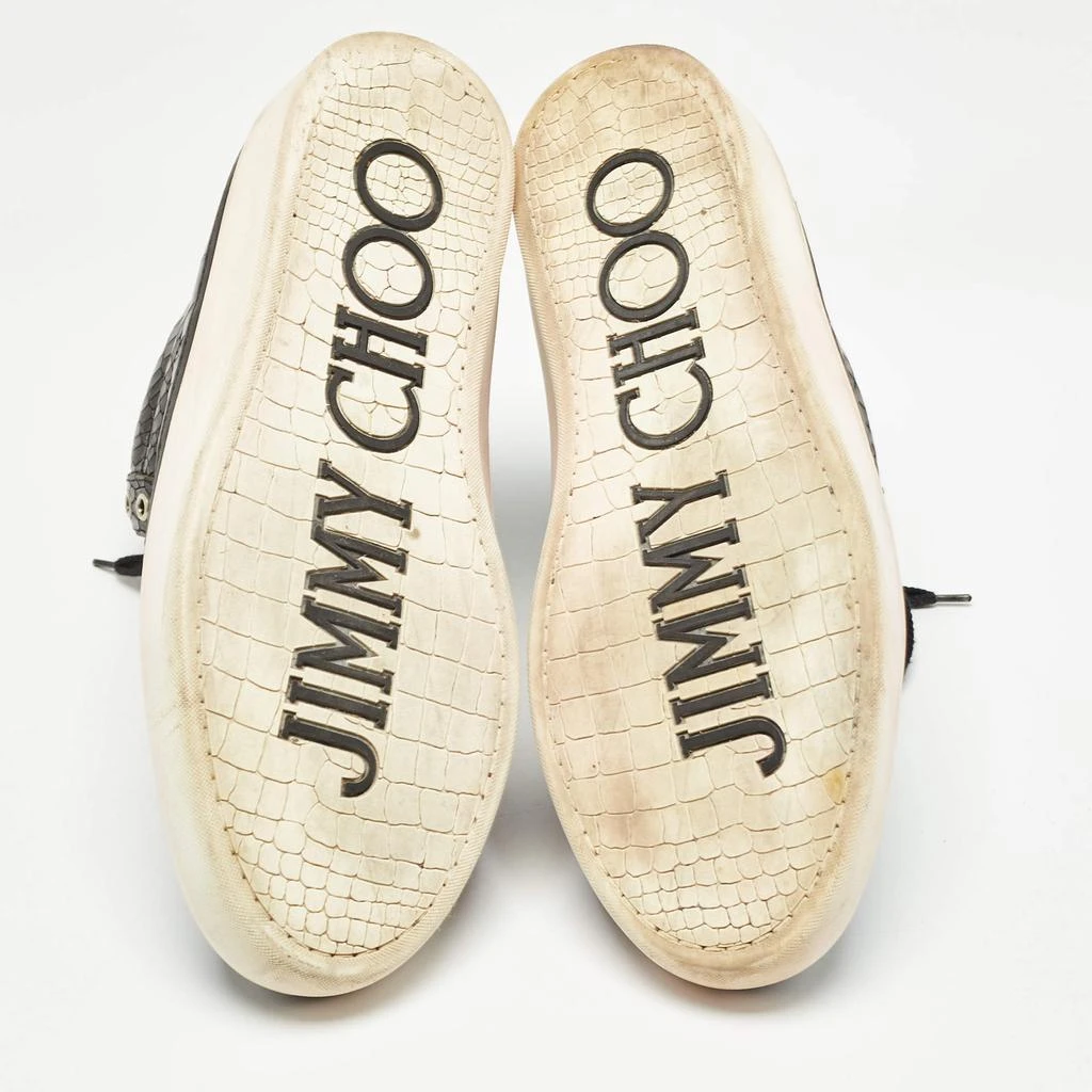 Jimmy Choo Jimmy Choo Black  Croc Embossed Belgravia Sneakers Size 45 6
