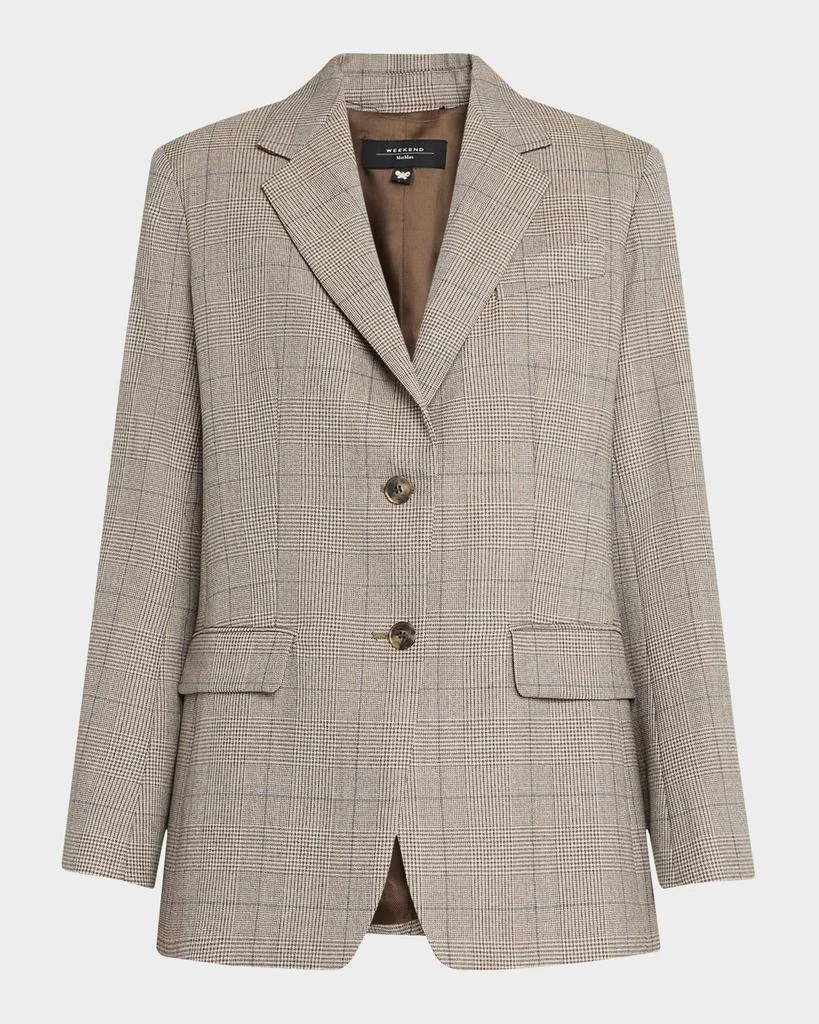Weekend Max Mara Burgos Single-Breasted Check Blazer 1