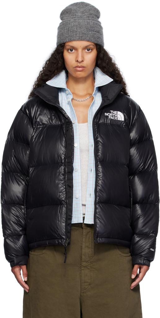 The North Face SSENSE Exclusive Black 1996 Retro Shine Nuptse Down Jacket