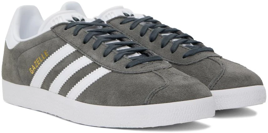 Adidas Gray & White Gazelle Sneakers 4