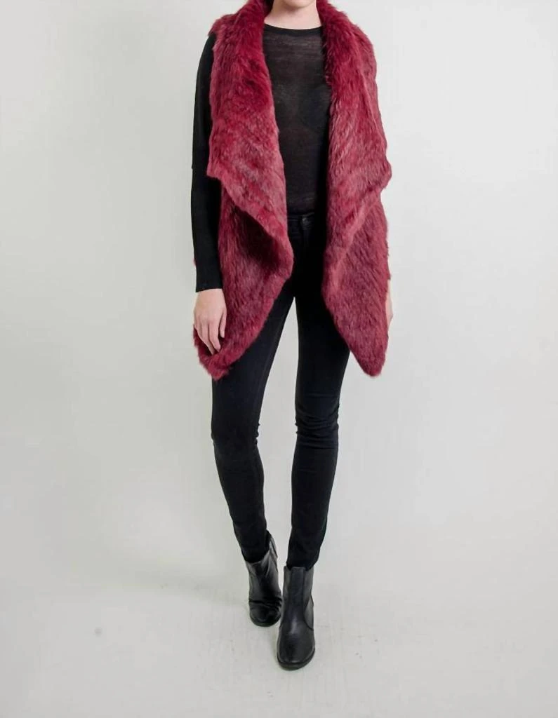 Love Token Chloe Genuine Rabbit Fur Vest 1