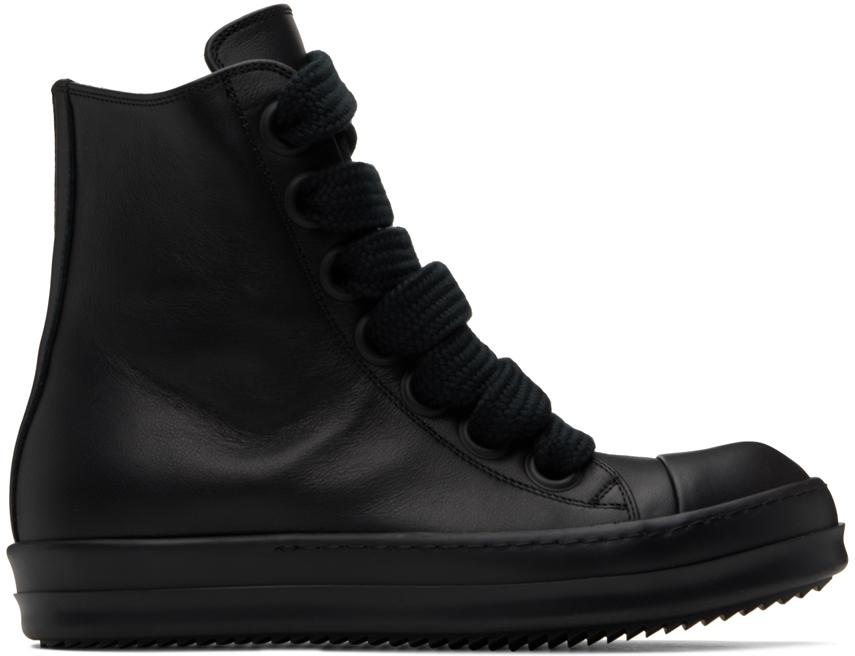 Rick Owens Black Jumbo Laced Geobasket Sneakers - Casual