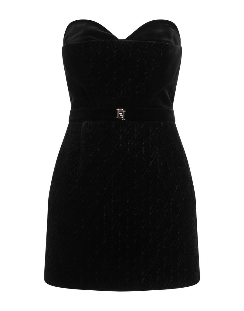 オールインワン・サロペット Elisabetta Franchi Black Mini Dress With Rhinestones ELISABETTA FRANCHI BLACK MINI DRESS WITH RHINESTONES