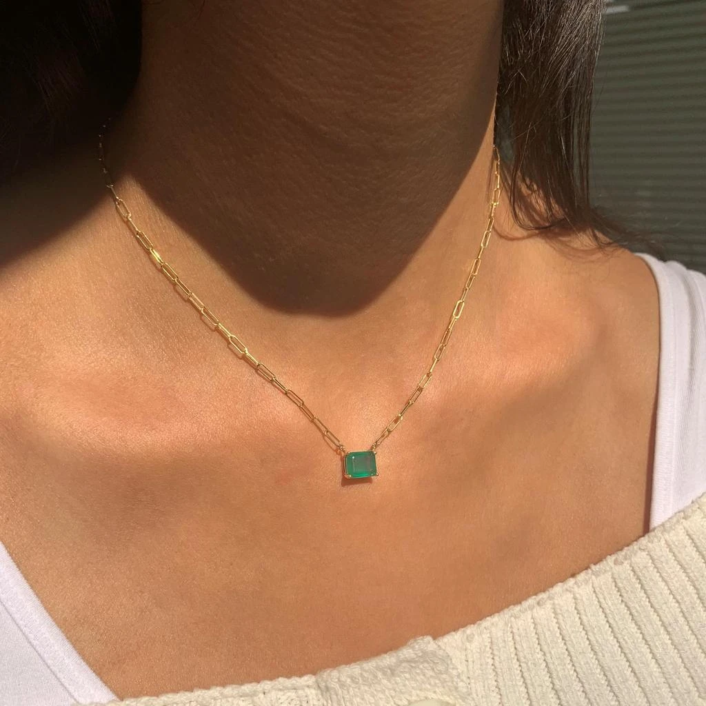 Sabrina Designs 14k Gold & Emerald Link Necklace 4