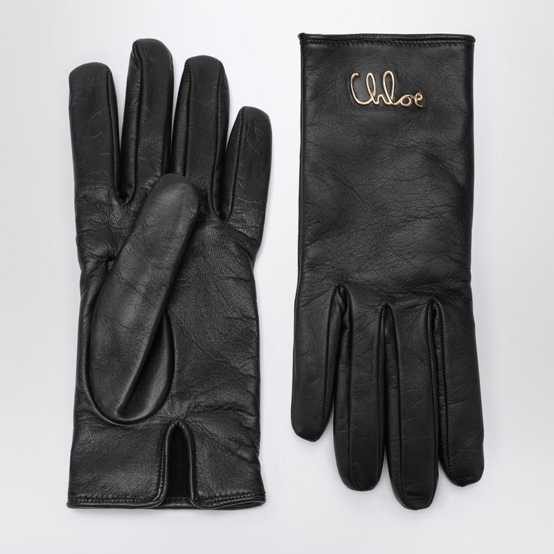 Chloé Chloé Iconic black leather gloves