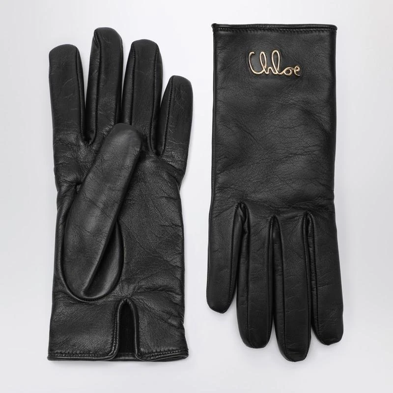 Chloé Chloé Iconic black leather gloves 1