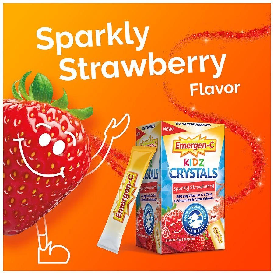 Emergen-C Kids Immune Support Supplement Crystals Sparkly Strawberry 6