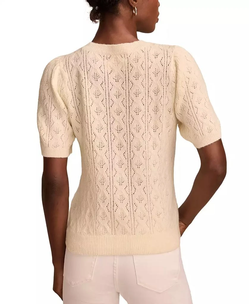 Lucky Brand Women's Puff-Sleeve Pointelle Sweater 2