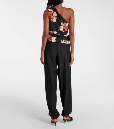 Magda Butrym Floral ruched one-shoulder top 3