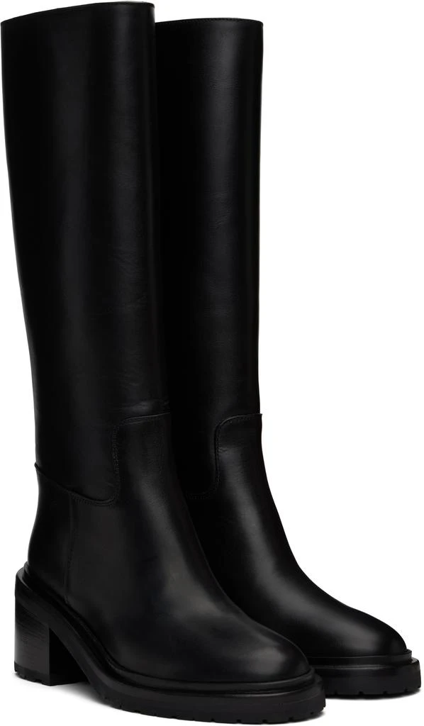 LEGRES Black Riding Heel Tall Boots 4